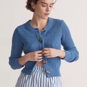 Madewell Knit Cotton Button-Front Cardigan Sweater Small